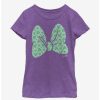 Tees * | Tees Disney Minnie Mouse Clover Bow Youth Girls T-Shirt