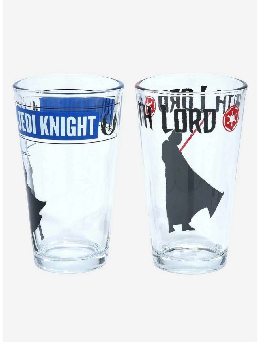 Tees * | Tees Star Wars Jedi & Sith Pint Glass Set