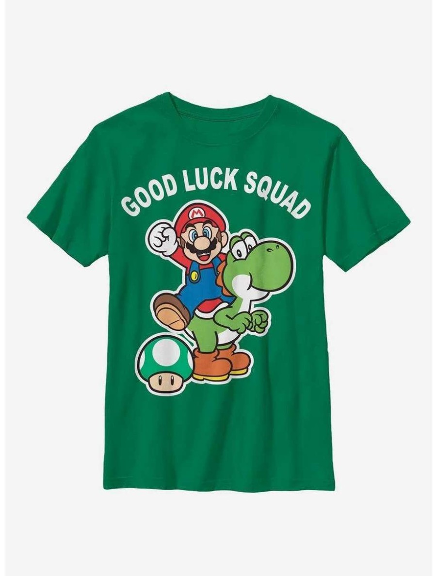 Tees * | Tees Nintendo Mario Good Luck Squad Youth T-Shirt