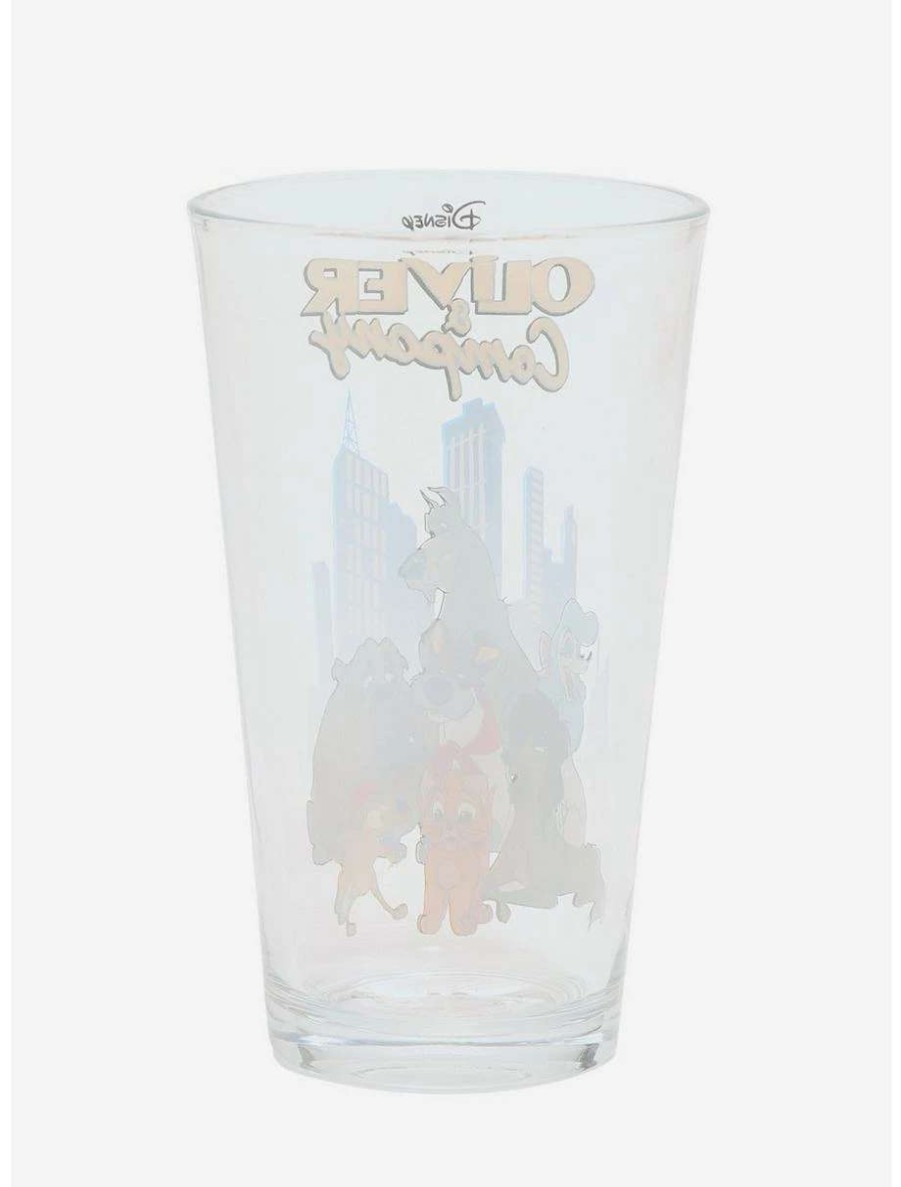 Tees * | Tees Disney Oliver & Company Character Portrait Pint Glass Boxlunch Exclusive