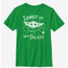 Tees * | Tees Star Wars The Mandalorian The Child Luckiest In The Galaxy Youth T-Shirt