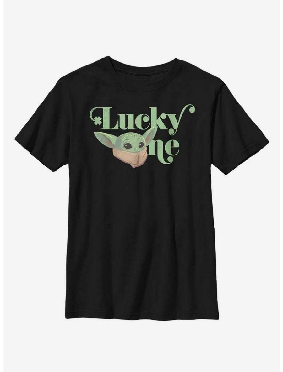 Tees * | Tees Star Wars The Mandalorian The Child Lucky One Youth T-Shirt