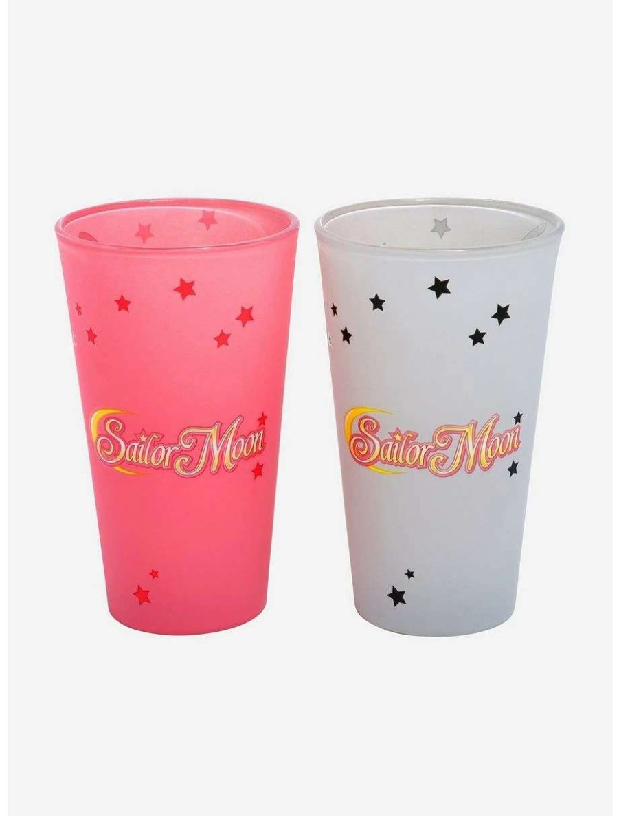 Drinkware * | Drinkware Sailor Moon Luna & Artemis Pint Glass Set