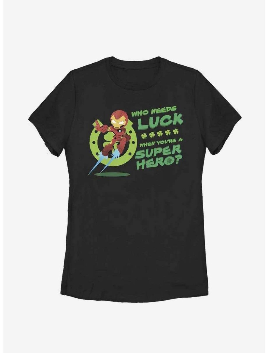 Tees * | Tees Marvel Iron Man Super Iron Luck Womens T-Shirt