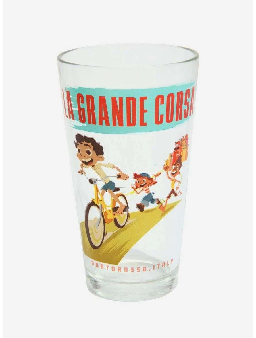 Drinkware * | Drinkware Disney Pixar Luca La Grande Corsa Pint Glass