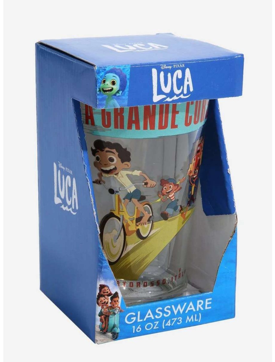 Drinkware * | Drinkware Disney Pixar Luca La Grande Corsa Pint Glass