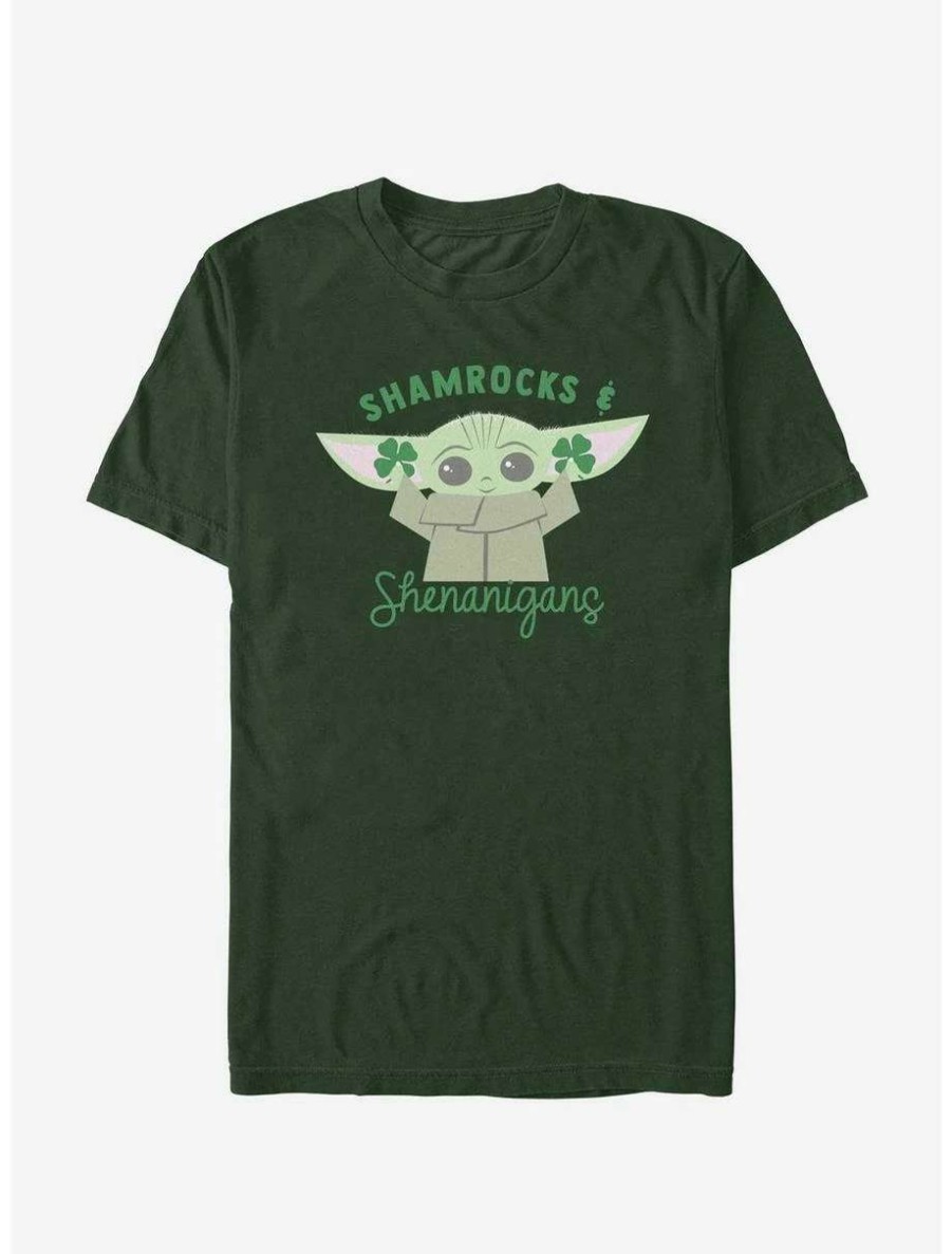 Tees * | Tees Star Wars The Mandalorian Shamrocks And Shenanigans T-Shirt