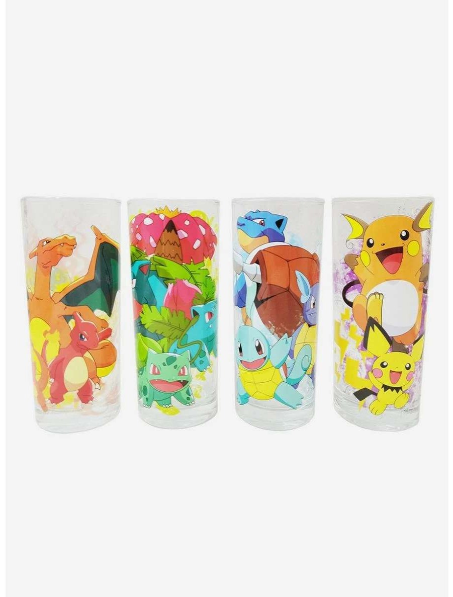 Drinkware * | Drinkware Pokemon Starter Pokemon Glass Set