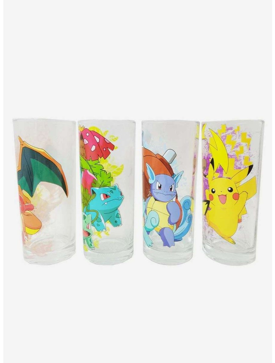 Drinkware * | Drinkware Pokemon Starter Pokemon Glass Set