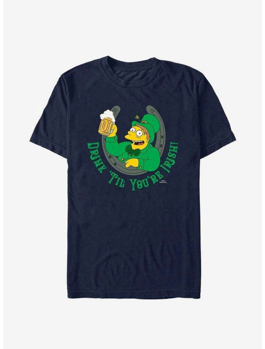 Tees * | Tees The Simpsons Irish Horseshoe T-Shirt