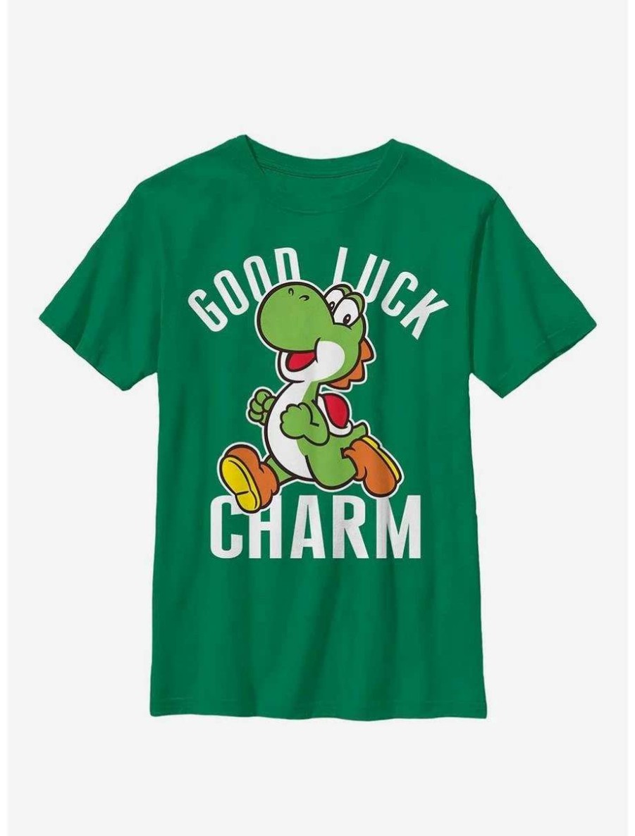 Tees * | Tees Nintendo Yoshi Good Luck Charm Youth T-Shirt