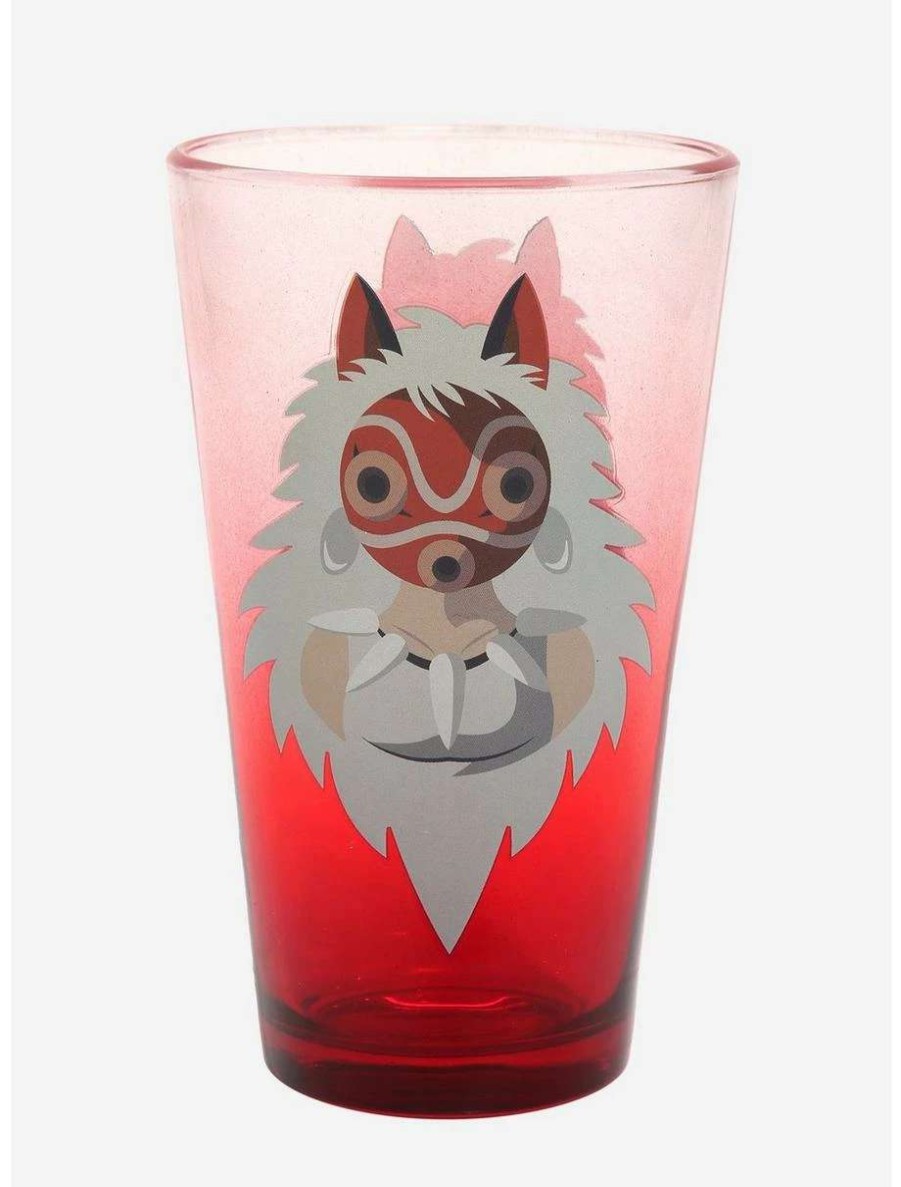 Drinkware * | Drinkware Studio Ghibli Princess Mononoke San Portrait Ombre Pint Glass Boxlunch Exclusive