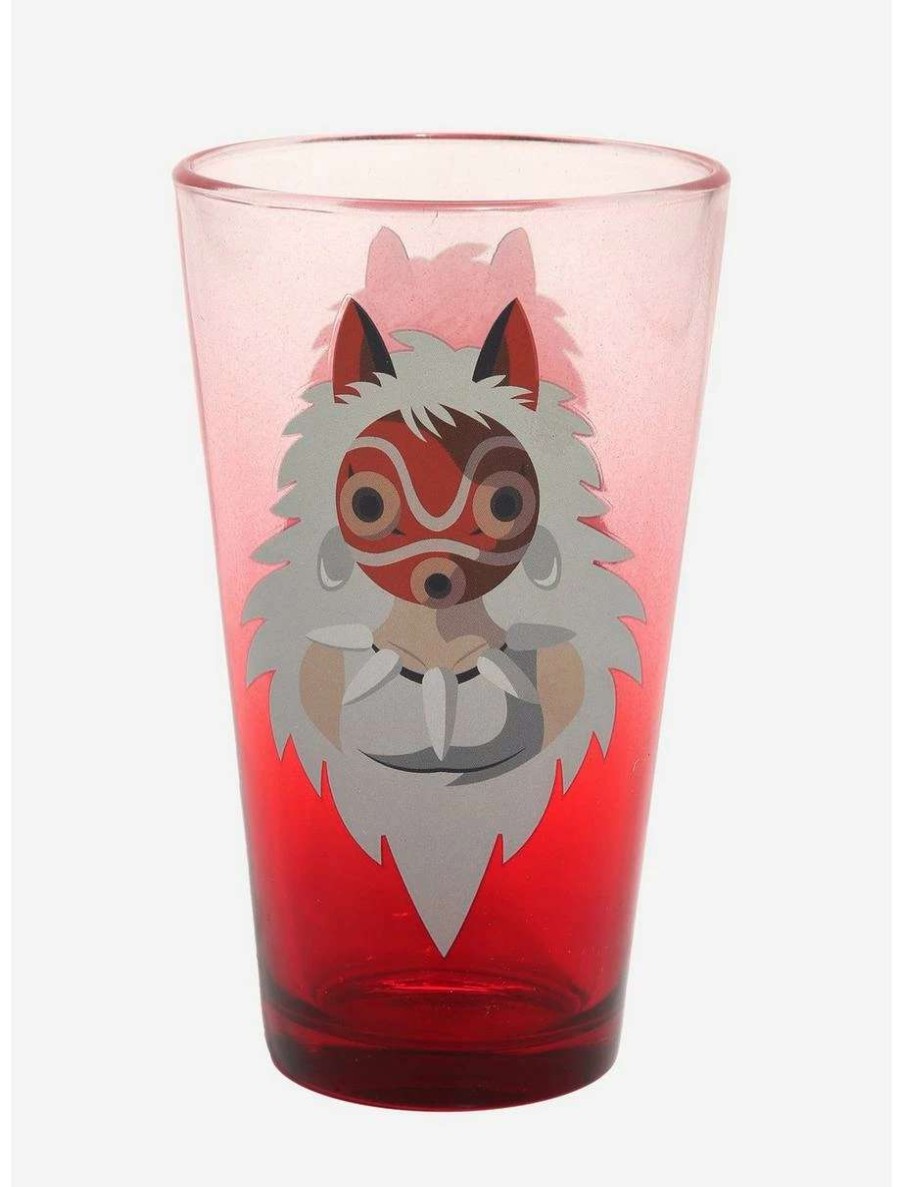 Drinkware * | Drinkware Studio Ghibli Princess Mononoke San Portrait Ombre Pint Glass Boxlunch Exclusive