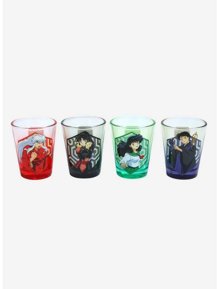 Drinkware * | Drinkware Inuyasha Character Portraits Ombre Mini Glass Set