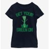 Tees * | Tees Marvel Guardians Of The Galaxy Groot Green Youth Girls T-Shirt