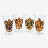 Drinkware * | Drinkware Harry Potter Hogwarts House Crest Pint Glass Set