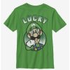 Tees * | Tees Nintendo Super Mario Lucky Luigi Youth T-Shirt