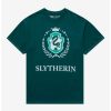 Tees * | Tees Harry Potter Slytherin Tonal Crest T-Shirt Boxlunch Exclusive