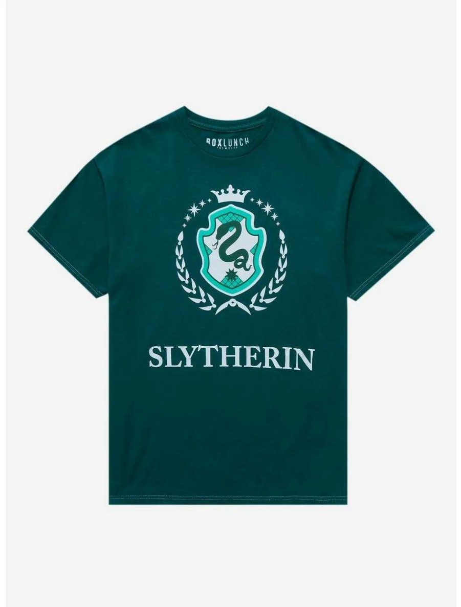 Tees * | Tees Harry Potter Slytherin Tonal Crest T-Shirt Boxlunch Exclusive