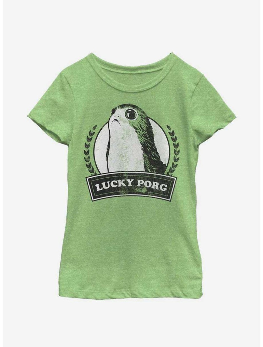 Tees * | Tees Star Wars Lucky Porg Youth Girls T-Shirt