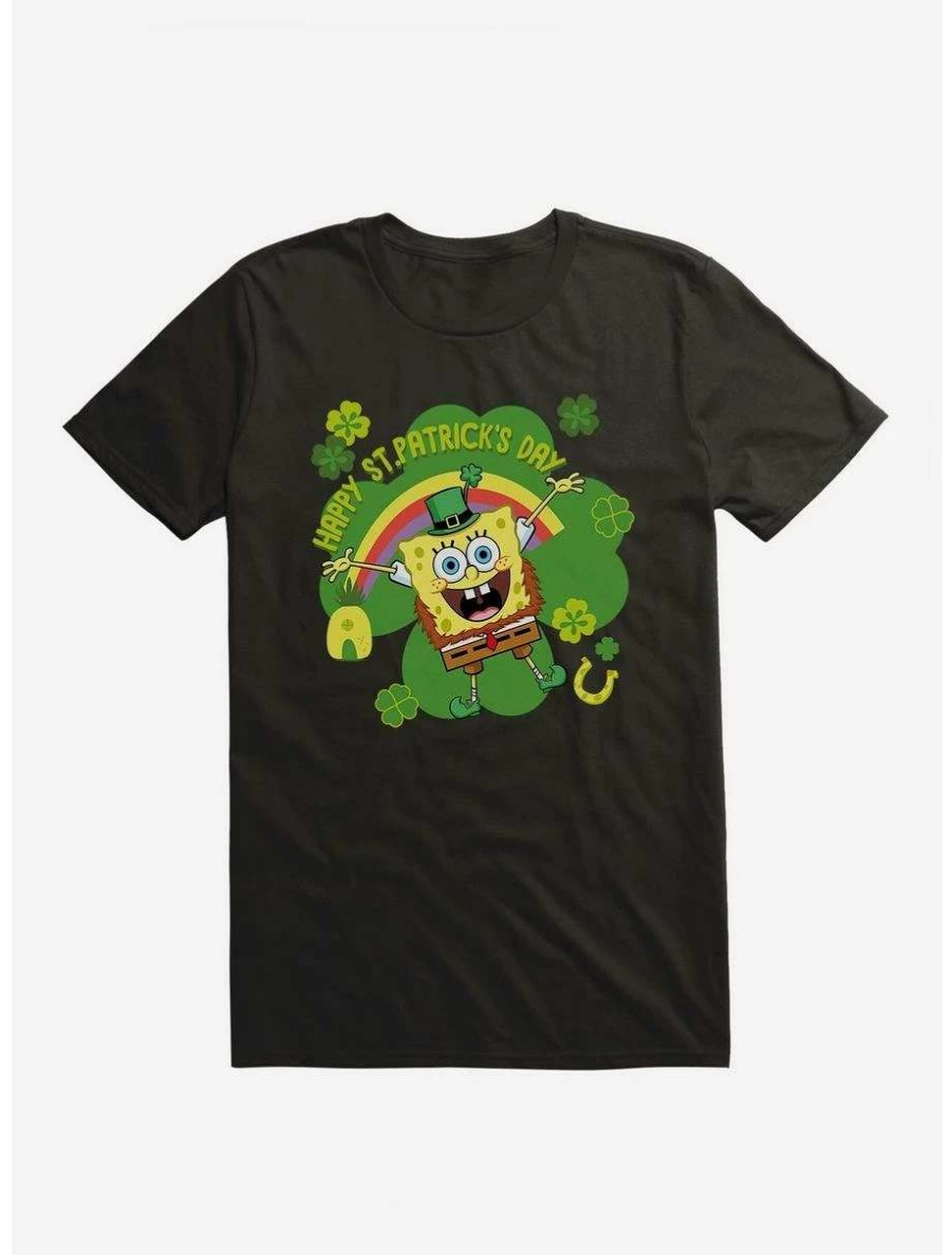 Tees * | Tees Spongebob Squarepants Happy St. Patrick'S Day T-Shirt