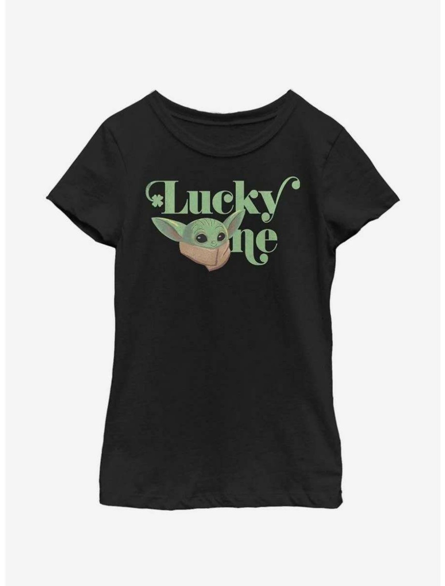 Tees * | Tees Star Wars The Mandalorian The Child Lucky One Youth Girls T-Shirt