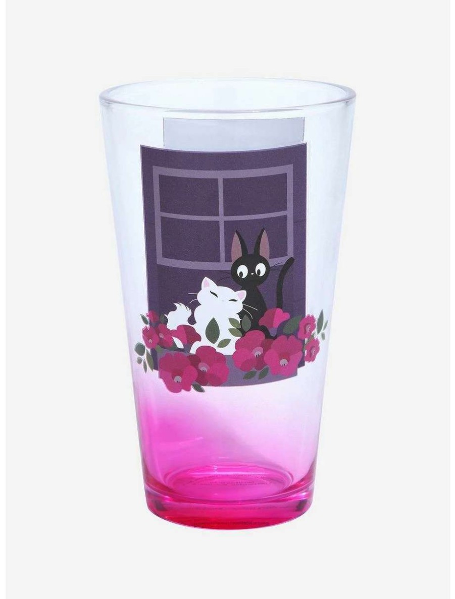 Tees * | Tees Studio Ghibli Kiki'S Delivery Service Lily & Jiji Window Pint Glass Boxlunch Exclusive