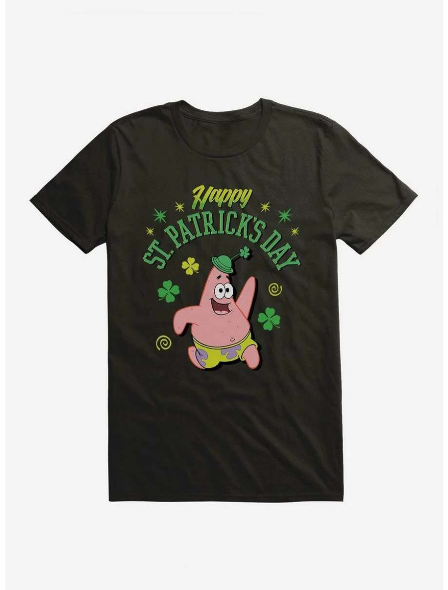 Tees * | Tees Spongebob Squarepants Happy Saint Patrick'S Day Hat T-Shirt