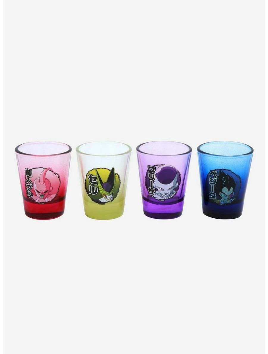 Drinkware * | Drinkware Dragon Ball Z Villain Portraits Mini Glass Set