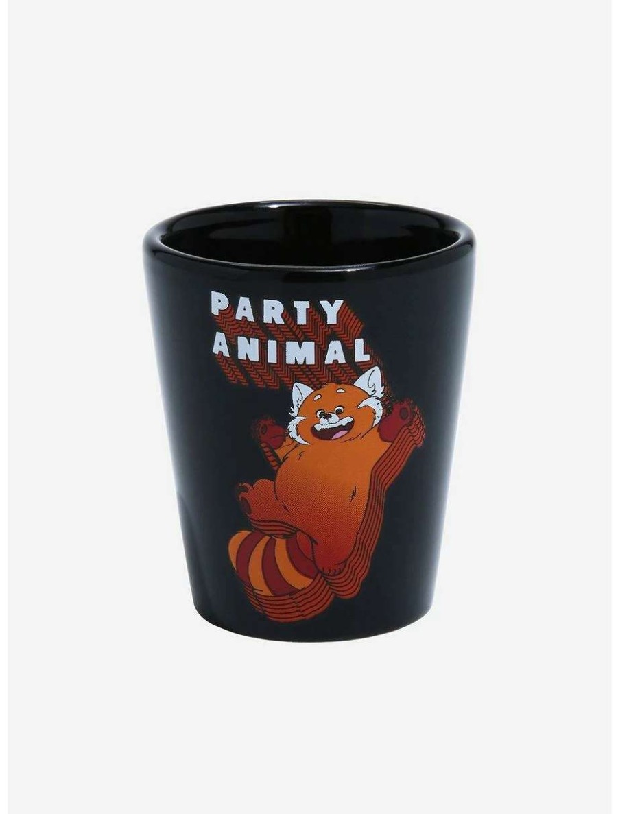 Drinkware * | Drinkware Disney Pixar Turning Red Mei The Red Panda Party Animal Mini Glass