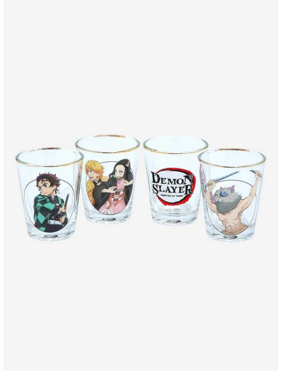 Tees * | Tees Demon Slayer: Kimetsu No Yaiba Character Portraits Mini Glass Set