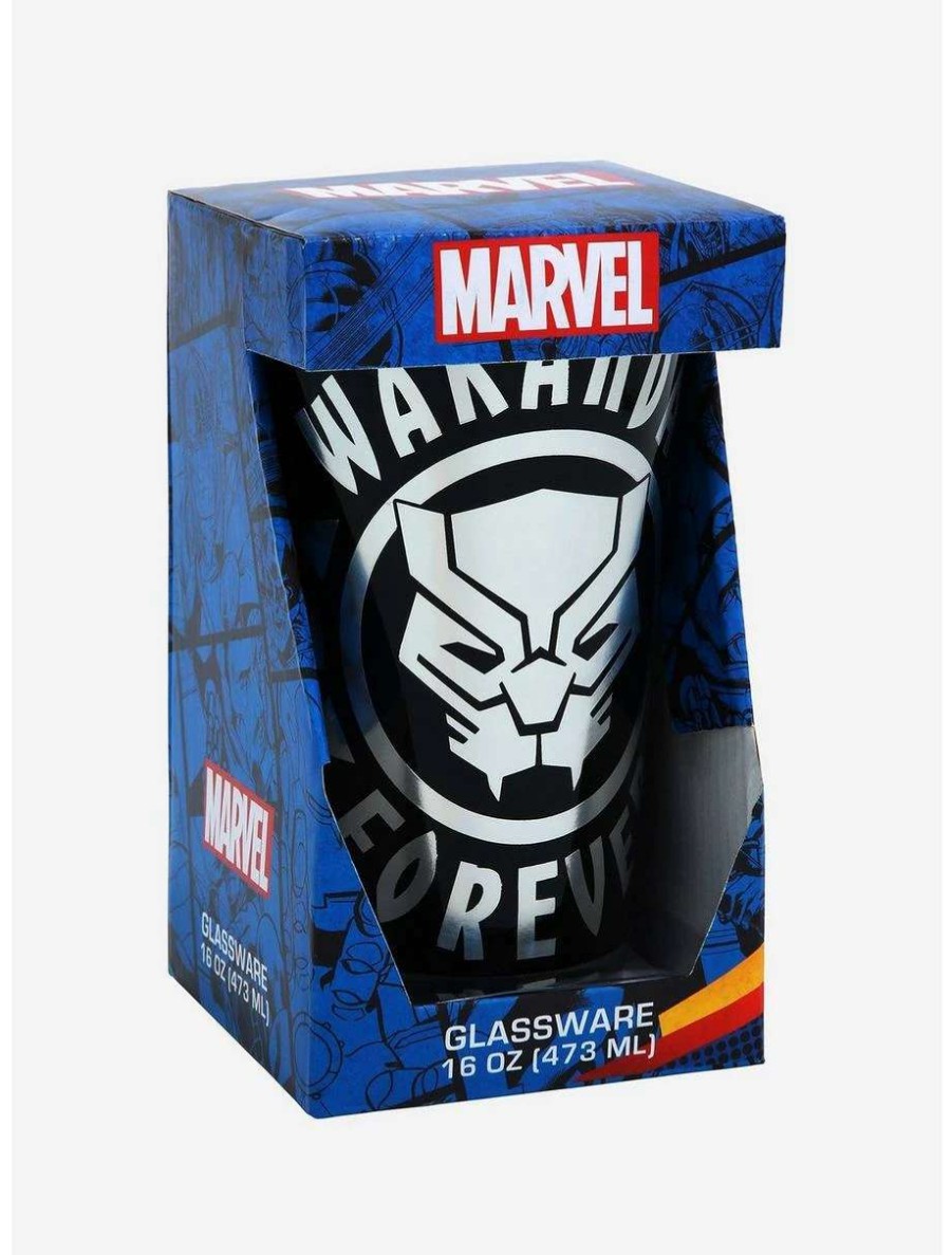 Drinkware * | Drinkware Marvel Black Panther Wakanda Forever Pint Glass