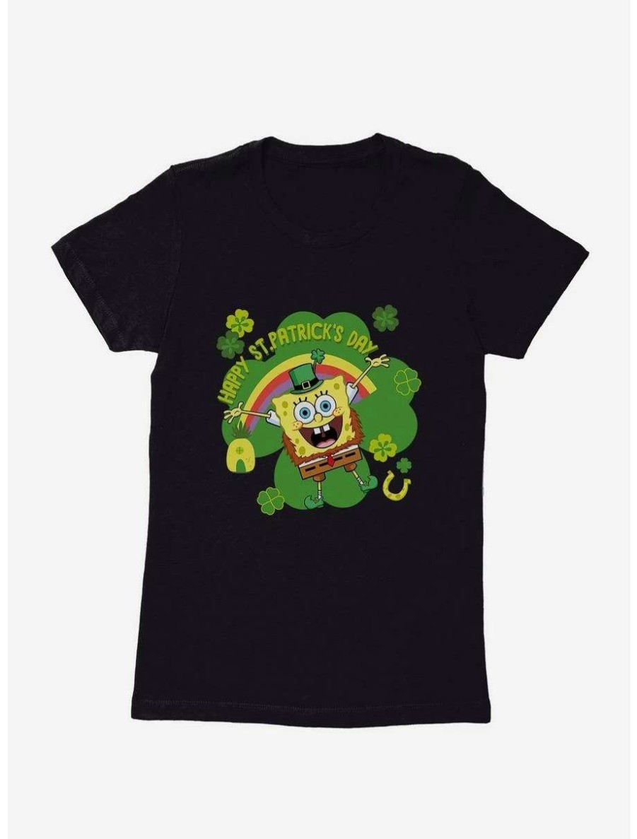 Tees * | Tees Spongebob Squarepants Happy St. Patrick'S Day Womens T-Shirt