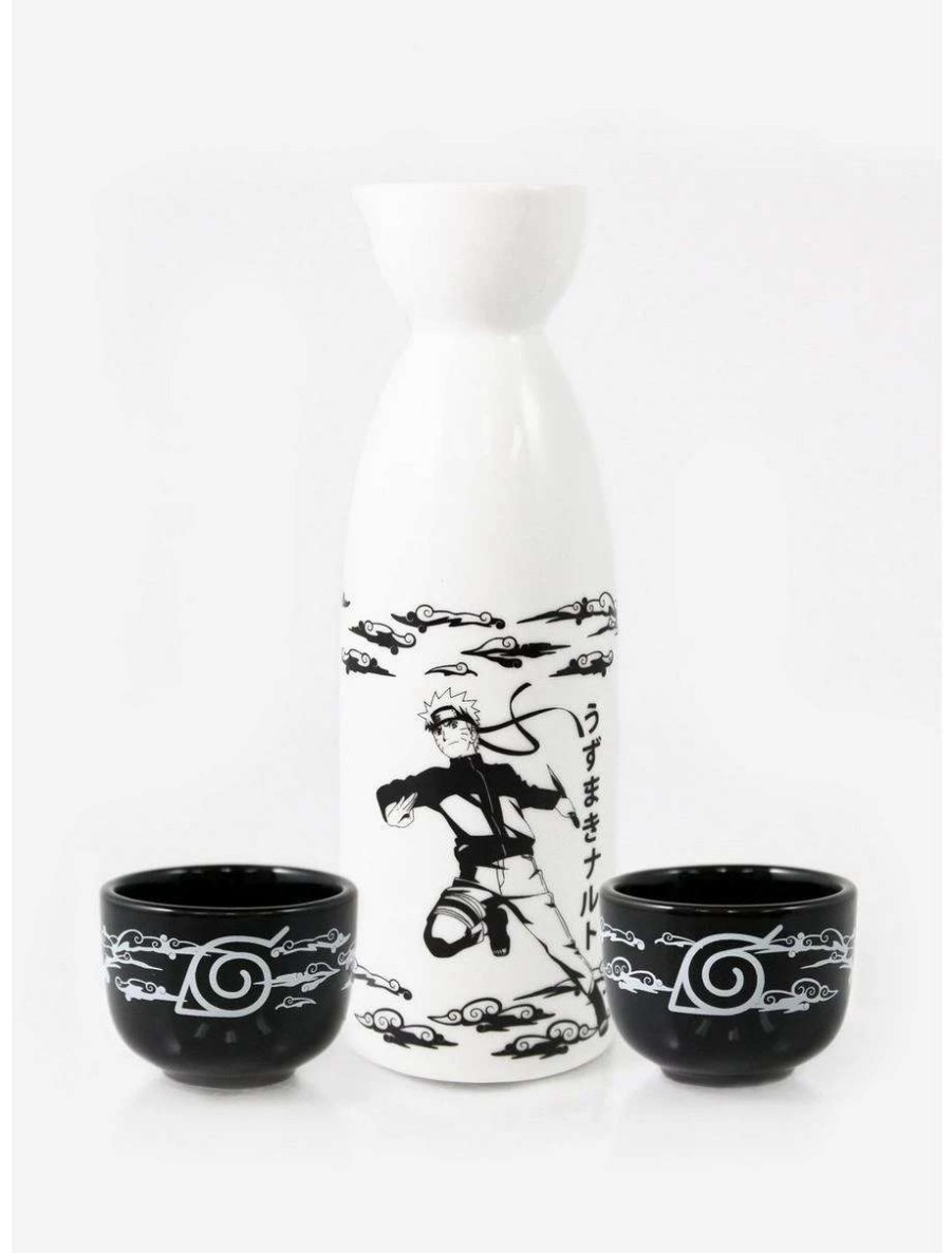 Tees * | Tees Naruto Shippuden Black & White Sake Set