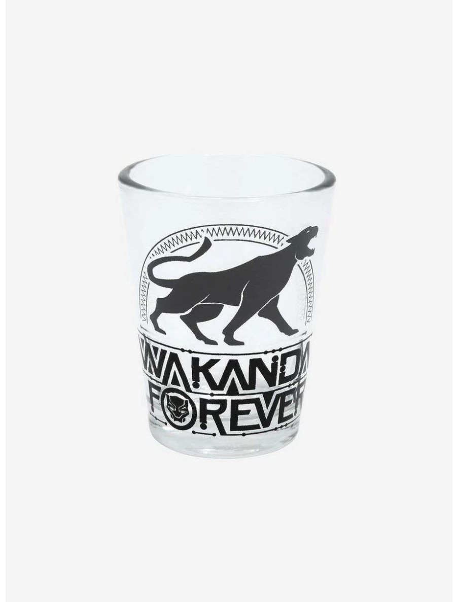 Drinkware * | Drinkware Black Panther Wakanda Forever Panther Mini Glass