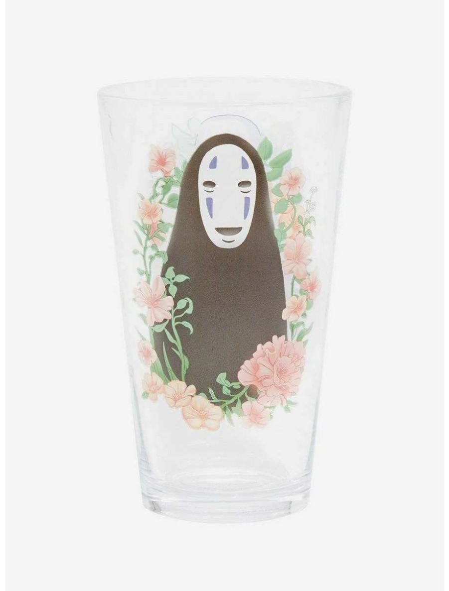 Tees * | Tees Studio Ghibli Spirited Away No-Face Floral Pint Glass Boxlunch Exclusive