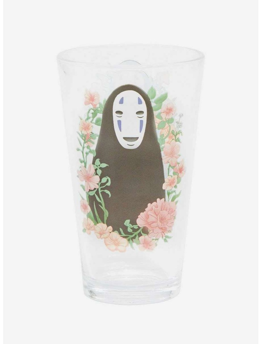 Tees * | Tees Studio Ghibli Spirited Away No-Face Floral Pint Glass Boxlunch Exclusive