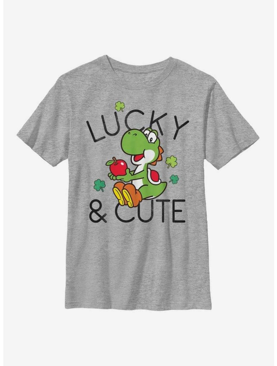 Tees * | Tees Nintendo Mario Lucky And Cute Yoshi Youth T-Shirt