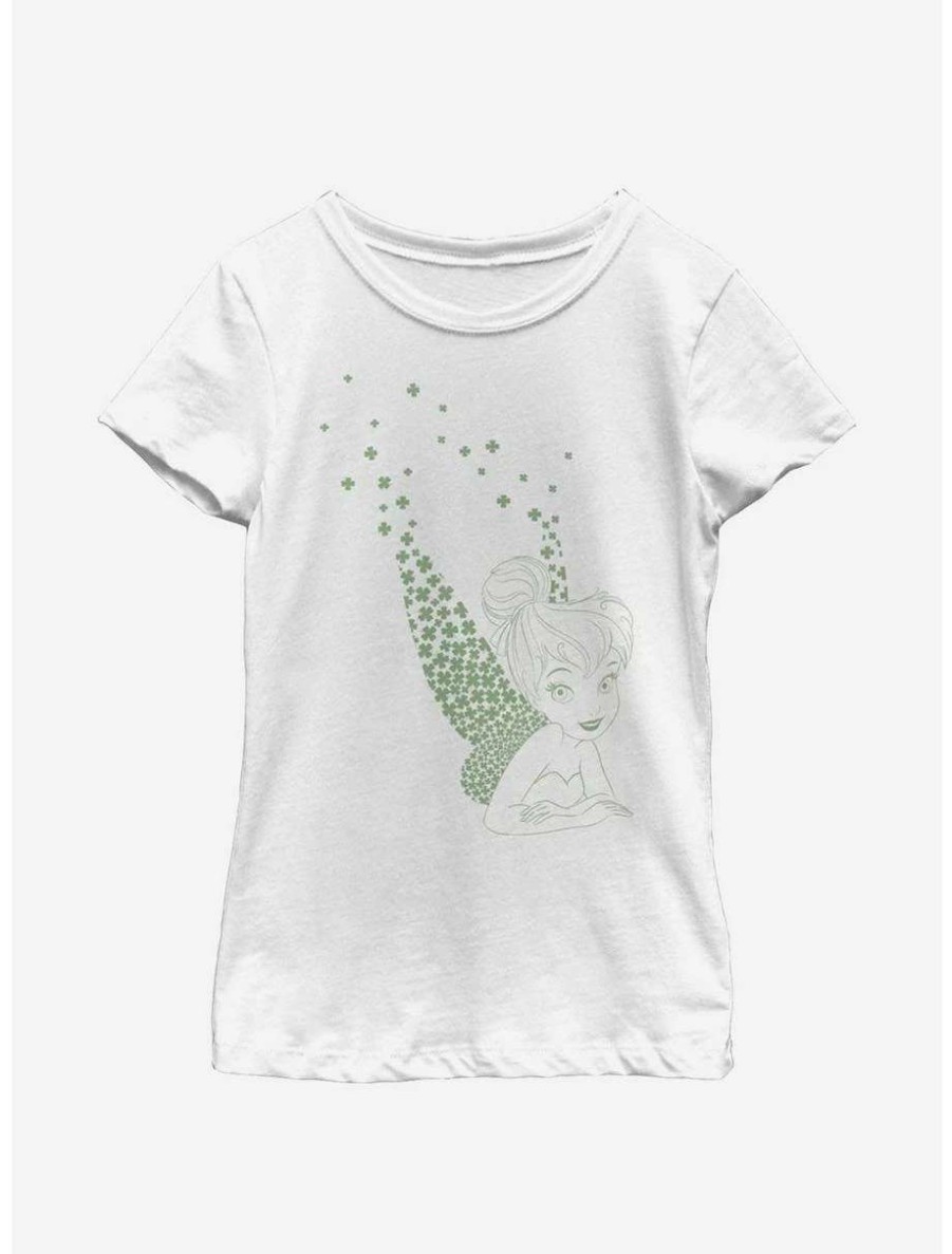 Tees * | Tees Disney Tinker Bell Tink Clovers Youth Girls T-Shirt