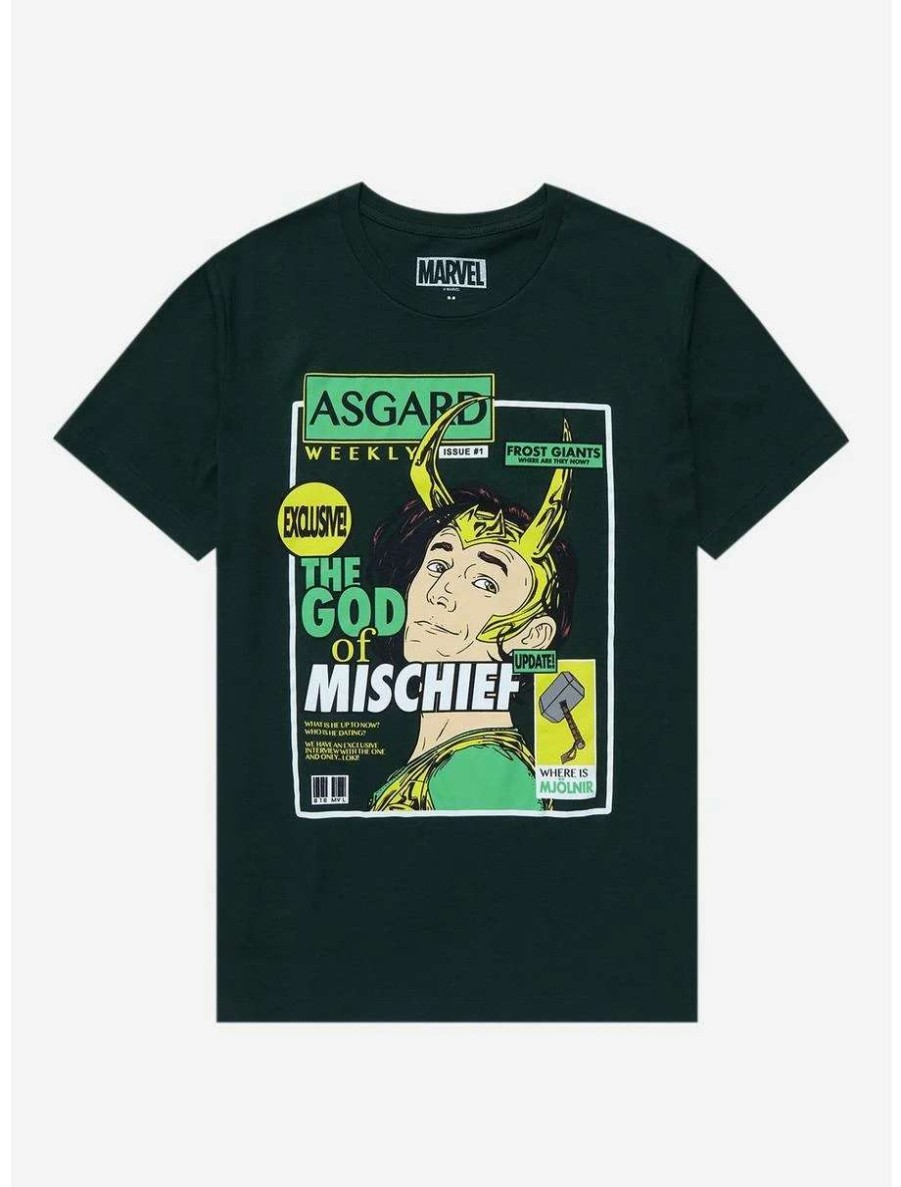 Tees * | Tees Marvel Loki Magazine Cover T-Shirt Boxlunch Exclusive