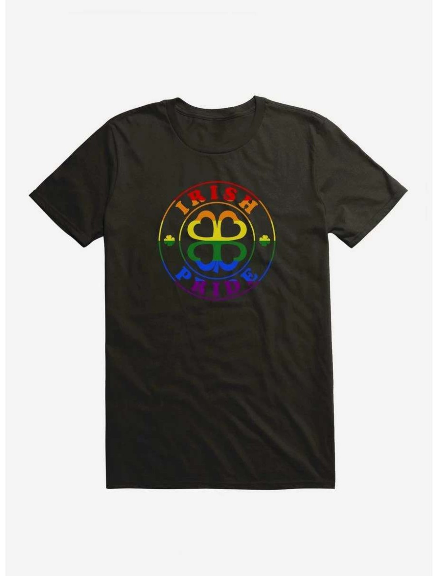 Tees * | Tees Rainbow Shamrock Pride T-Shirt