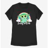 Tees * | Tees Star Wars The Mandalorian Cute Rainbow Womens T-Shirt