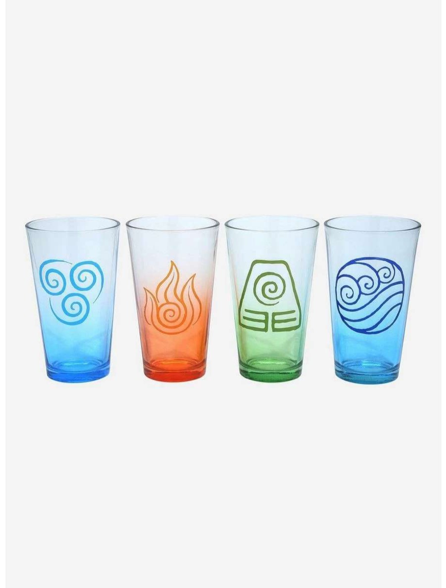 Drinkware * | Drinkware Avatar: The Last Airbender Four Nations Ombre Pint Glass Set