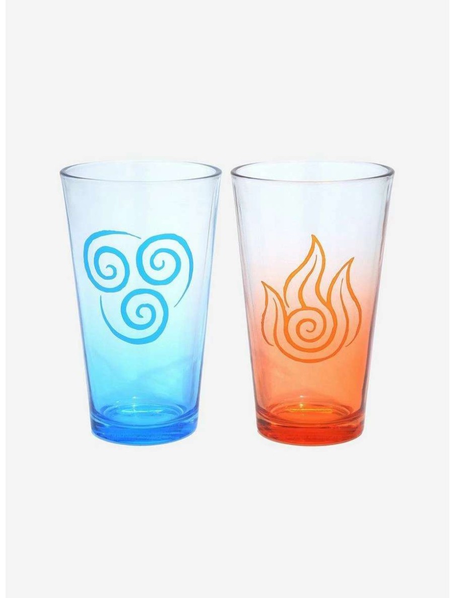 Drinkware * | Drinkware Avatar: The Last Airbender Four Nations Ombre Pint Glass Set