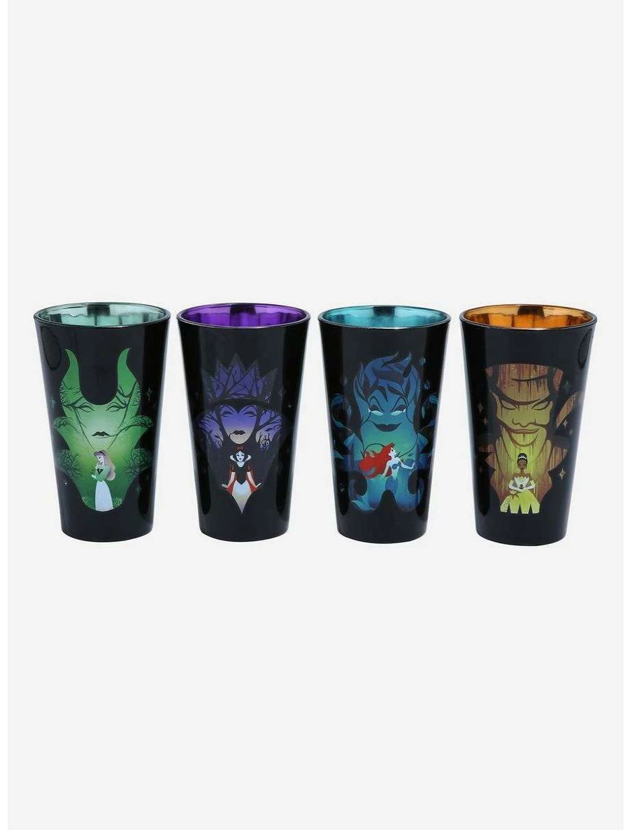 Tees * | Tees Disney Princesses & Villains Portraits Pint Glass Set Boxlunch Exclusive