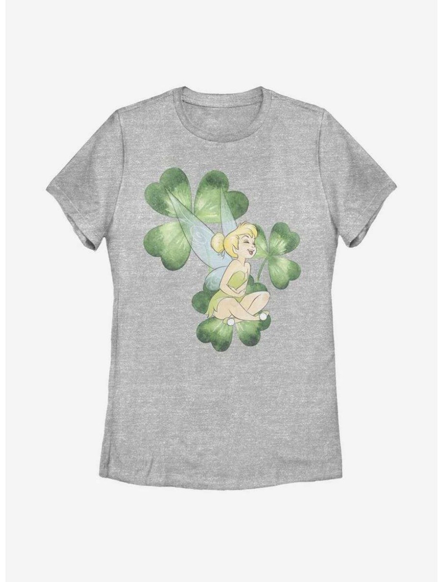 Tees * | Tees Disney Tinker Bell Lucky Clovers Womens T-Shirt