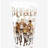 Drinkware * | Drinkware Attack On Titan Scout Regiment Portrait Pint Glass Boxlunch Exclusive