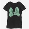 Tees * | Tees Disney Minnie Mouse Clover Bow Youth Girls T-Shirt