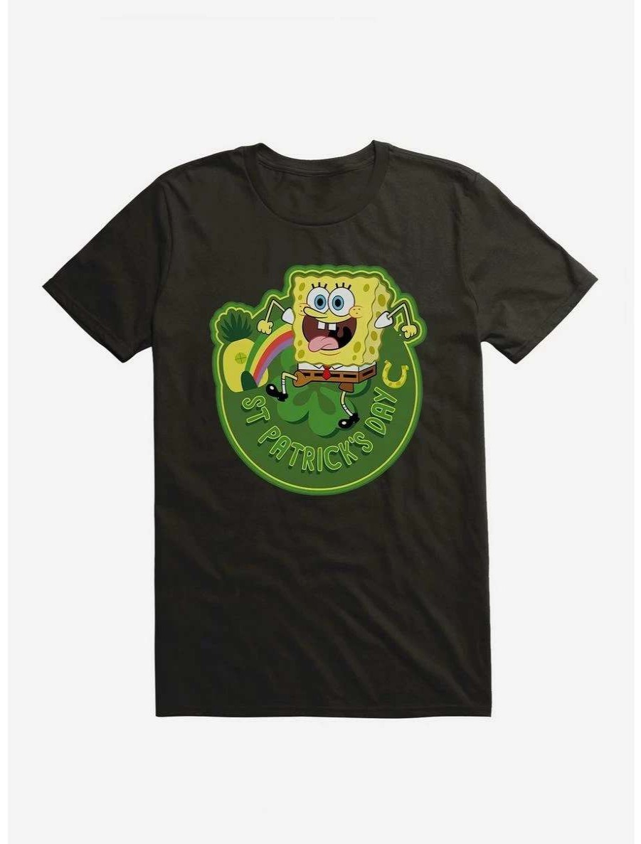 Tees * | Tees Spongebob Squarepants St. Patrick'S Day Icon T-Shirt