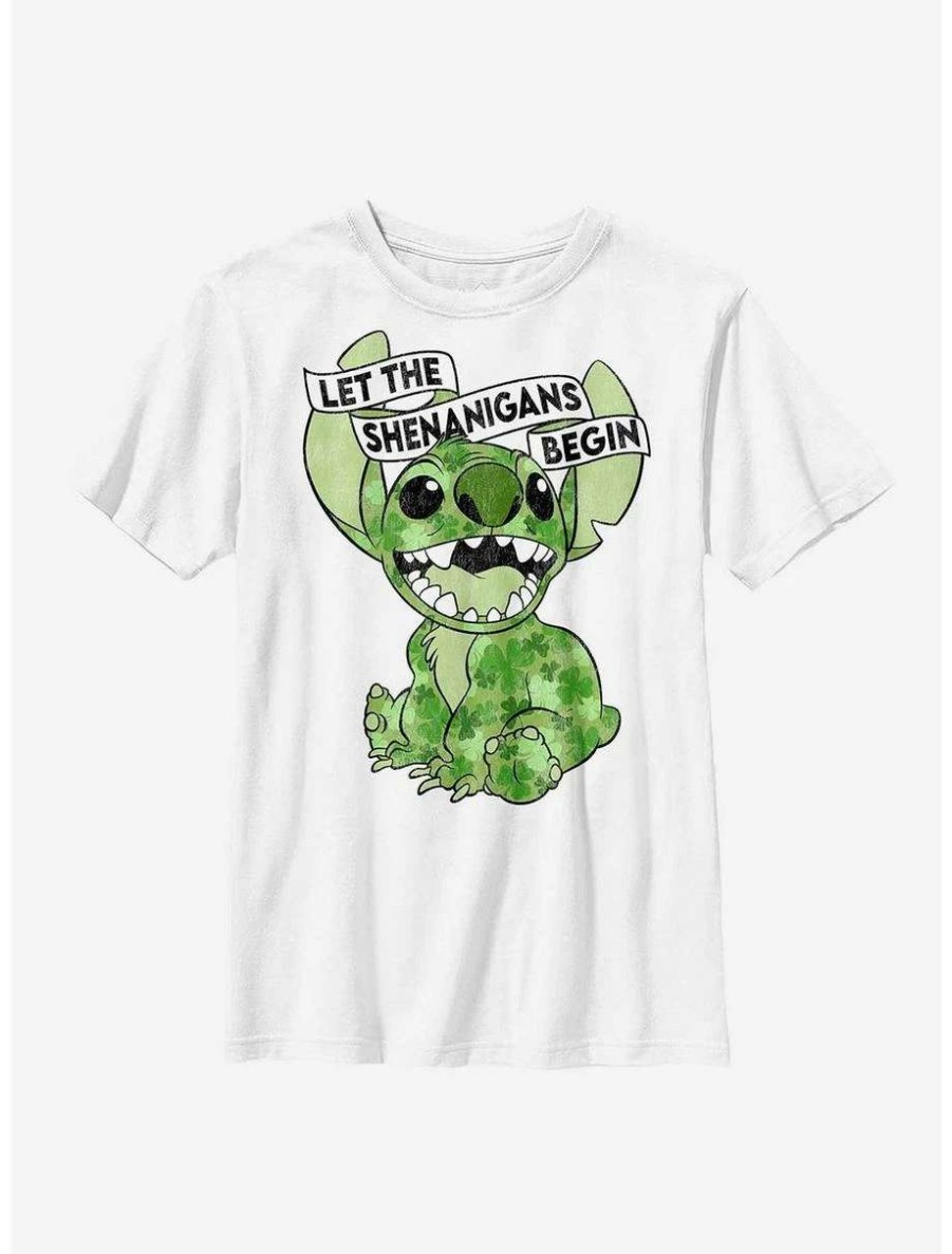 Tees * | Tees Disney Lilo And Stitch Clovers Youth T-Shirt